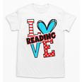 I Heart Books Love Reading Red And Stripe Animated Cat For Men Women Girls Kids Unisex T-Shirt