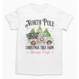 Holiday Scene Nostalgia North Pole Tree Farm Merry Christmas Unisex T-Shirt