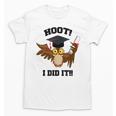 Hoot I Did It Grad Owl Holding Graduation Diploma Congrats Unisex T-Shirt