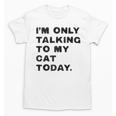 I'm Only Talking To My Cat Today Introvert Chalk Unisex T-Shirt