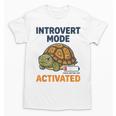 Introvert Mode Activated Low Social Battery Box Turtle Unisex T-Shirt