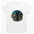 Just Me And My Yeti Retro Sunset Mountain Hiking Introvert Unisex T-Shirt Just Me And My Yeti Retro Sunset Mountain Hiking Introvert Unisex T-Shirt