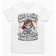 Kawaii Cat And Books Just A Girl Who Loves Both Unisex T-Shirt Kawaii Cat And Books Just A Girl Who Loves Both Unisex T-Shirt