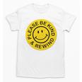 Be Kind Rewind Shirt Retro Nostalgia Sticker 80s 90s Tee Premium Tri-Blend Unisex T-Shirt