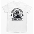 Literary Lover Reading Raccoon Books Premium Unisex T-Shirt Literary Lover Reading Raccoon Books Premium Unisex T-Shirt
