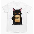Nope Coffee Cat – Introvert Humor Monday Kitty Unisex T-Shirt Nope Coffee Cat – Introvert Humor Monday Kitty Unisex T-Shirt