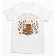 Plants Books And Coffee Nature Leaves Reading Book Lover Premium Tri-Blend Unisex T-Shirt