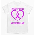 Purple In Memory Of Mother In Law Alzheimers Dementia Heart Unisex T-Shirt Purple In Memory Of Mother In Law Alzheimers Dementia Heart Unisex T-Shirt