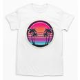 Retro 80s Synthwave Sunset & Palm Trees Retro Nostalgia 80s Unisex T-Shirt