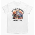 Retro I Just Want To Read Books And Pet Cats Cat Unisex T-Shirt