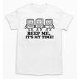 Retro Pager Squad Minimalist Monochrome Cartoon Nostalgia Unisex T-Shirt