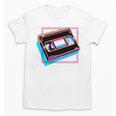 Retro VHS Vaporwave Video Cassette Nostalgia Geek Chic Premium Tri-Blend Unisex T-Shirt