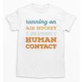 Running On Air Hockey Social Introvert Humor Vintage Unisex T-Shirt