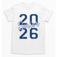 Senior 2026 Graduation Varsity Navy Blue On The Back Unisex T-Shirt