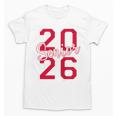 Senior 2026 Graduation Varsity Red Letters On The Back Unisex T-Shirt