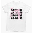 Senior 2027 Class Of 2027 Coquette Pink Bow Graduation 2027 Unisex T-Shirt
