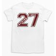 Senior 2027 Maroon Senior Class Of 27 Jersey Graduation Unisex T-Shirt