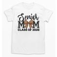 Senior Mom Class Of 2026 Graduation Leopard Coquette Bow Unisex T-Shirt
