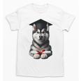 Siberian Husky Dog Graduation Cap Training School Graduate Men Women Kids Unisex T-Shirt