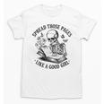 Spread Those Pages Like A Good Girl Skeleton Floral Book Unisex T-Shirt
