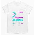 Teal & Purple In Memory Of My Grandpa Suicide Prevention Raglan Baseball Tee Unisex T-Shirt