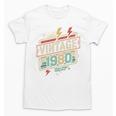 Vintage 1980 Retro Badge Decade Nostalgia Graphic Emblem Premium Tri-Blend Unisex T-Shirt