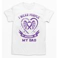 I Wear Purple In Memory Of My Dad Alzheimers Awareness Heart Unisex T-Shirt I Wear Purple In Memory Of My Dad Alzheimers Awareness Heart Unisex T-Shirt