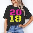 2018 Big Neon Numbers For The New Year Or Graduation Unisex T-Shirt