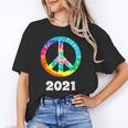 2021 Graduation Class Year Tie Dye Peace Sign Graduate Shirt Unisex T-Shirt