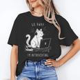 Antisocial Introvert Cat With Coffee On Computer Emo Goth Unisex T-Shirt Antisocial Introvert Cat With Coffee On Computer Emo Goth Unisex T-Shirt