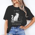 Antisocial Introvert Cat With Coffee On Computer Emo Goth Unisex T-Shirt Antisocial Introvert Cat With Coffee On Computer Emo Goth Unisex T-Shirt