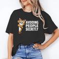 Avoiding People Secretly Cat Introvert Humor Unisex T-Shirt Avoiding People Secretly Cat Introvert Humor Unisex T-Shirt