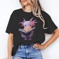 Axolotl Bookworm Reading Book Kawaii Graphic Unisex T-Shirt