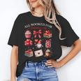 All Booked For Valentine Coquette Bow Girl Women Teacher Unisex T-Shirt All Booked For Valentine Coquette Bow Girl Women Teacher Unisex T-Shirt