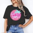 Class Of 2024 Senior Pink Retro Classic Girl Grad Graduation Unisex T-Shirt