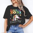 Class Of 2031 Magical Unicorn Graduation Cap Unisex T-Shirt