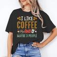 Coffee & Introvert Humor Tee Quote Cute Font Unisex T-Shirt Coffee & Introvert Humor Tee Quote Cute Font Unisex T-Shirt