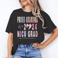 Colorful Proud Grandma 2024 NICU Graduate Baby Graduation Unisex T-Shirt