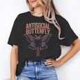 Cryptid Cryptozoology Mothman Introvert -Adults Butterfly Small Crew Neck Classic Fit Short Sleeve Polyester 100 Printed Blended Fabric Unisex T-Shirt