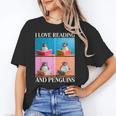 Cute Penguin Reading Book School Librarian Teacher Student Unisex T-Shirt