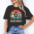 Never Forget Retro 80s 90s Floppy VHS Cassette Nostalgia Unisex T-Shirt