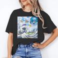 Frutiger Aero Aesthetic Tech Great Wave Of Kanagawa Fishes Unisex T-Shirt Frutiger Aero Aesthetic Tech Great Wave Of Kanagawa Fishes Unisex T-Shirt