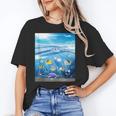 Frutiger Aero Aesthetic Tech Ocean Underwater Fishes Unisex T-Shirt Frutiger Aero Aesthetic Tech Ocean Underwater Fishes Unisex T-Shirt