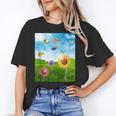 Frutiger Aero Aesthetic Tech Scenery Fishes Sunflower Unisex T-Shirt