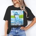 Frutiger Aero Aesthetic Tech Water Fishes Monitor Screen Unisex T-Shirt