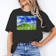 Frutiger Aero Dolphin Meadow Aesthetic Y2k 2000s Ironic Unisex T-Shirt