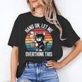 Hang On Let Me Overthink Cat Coffee Retro Introvert Unisex T-Shirt Hang On Let Me Overthink Cat Coffee Retro Introvert Unisex T-Shirt