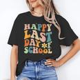 Happy Last Day Of School Groovy Teacher Student Graduation Unisex T-Shirt