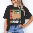 Introvert Capybara Rodent Animal Lover Antisocial Retro Unisex T-Shirt