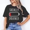 Introvert Socially Drained Battery Unisex T-Shirt Introvert Socially Drained Battery Unisex T-Shirt